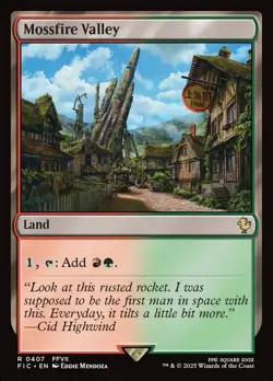 MTG Magic the Gathering Mossfire Valley (407/801) Final Fantasy Commander NM - Image 1