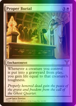 MTG Magic the Gathering Proper Burial (16/190) Dissension HP FOIL - Image 1