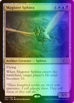 MTG Magic the Gathering Magister Sphinx (247/686) Double Masters 2022 LP FOIL - Image 1