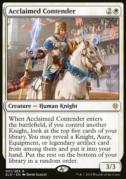 Magic the Gathering MTG Acclaimed Contender (1p) Throne of Eldraine Promos LP - Image 1