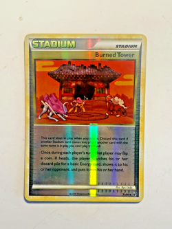Stadium: Burned Tower Reverse Holo 71/90 HS Undaunted LP+ Pokemon TCG - Image 1