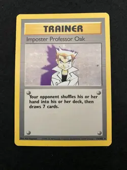 Imposter Professor Oak 73/102 Base Set Near Mint (NM) - Pokemon 1999 TCG vintage - Image 1