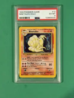 1999 Pokemon Ninetales Base Set Holo 12/102 PSA 6 - Image 1