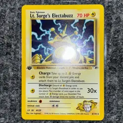 Vintage Pokemon Gym Heroes Lt. Surge's Electabuzz. 1st Ed 6/132 Holo Rare LP/NM - Image 2