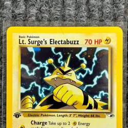 Vintage Pokemon Gym Heroes Lt. Surge's Electabuzz. 1st Ed 6/132 Holo Rare LP/NM - Image 5