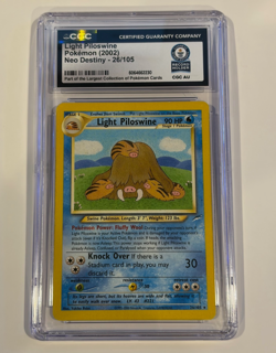2002 Pokemon Neo Destiny #26 Light Piloswine - GUINNESS WORLD RECORDS CGC SLAB! - Image 1