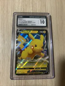 PIKACHU V 2021 POKEMON SWSH BLACK STAR PROMO BOX #SWSH061 PSA 10 - Image 1