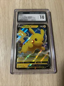 PIKACHU V 2021 POKEMON SWSH BLACK STAR PROMO BOX #SWSH061 PSA 10 - Image 3
