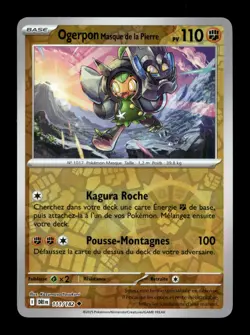 Carte Pokemon Ogerpon Masque de la Pierre Reverse 111/182 Rivalites Destinees Fr - Image 1