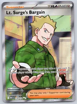Lt. Surge's Bargain 170/132 (NM) - ME01: Mega Evolution - Ultra Rare Pokemon TCG - Image 1