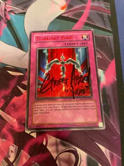 YUGIOH - STARLIGHT ROAD - SECRET RARE - DPCT - LIMITED - GREG ABBEY SIGNED - Image 1