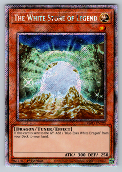 The White Stone of Legend Yugioh RA03-EN208 Platinum Secret Rare PSR NM - Image 1