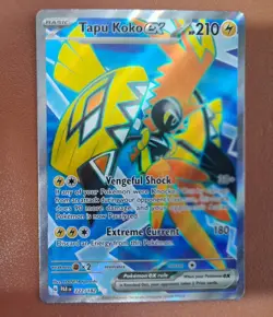 Pokemon TCG Tapu Koko EX Paradox Rift Holo Ultra Rare Full Art Card 222/182 NM/M - Image 1