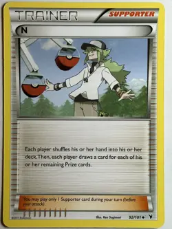 N (Supporter) Noble Victories 92/101 LP-NM Pokemon card - Image 1