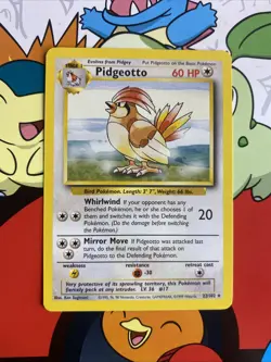 Pokemon Pidgeotto #22/102 -Base Set Unlimited Rare Card WOTC NM - Image 1