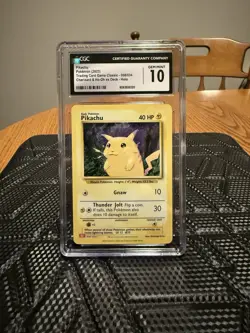 CGC 10 GEM MINT Pikachu 008/034 CLC Pokemon Trading Card Game Classic - Image 1