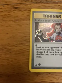 Pokemon 2000 Rockets Sneak Attack Trainer Holo Card 16/82 First Edition - Image 4