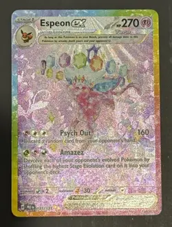 Pokemon Espeon EX Prismatic Full Art Evolutions Card 155/131 - Image 3