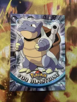 1999 Topps Pokemon TV Animation Series 1 Blastoise #9 Blue Logo Non Holo - Image 1