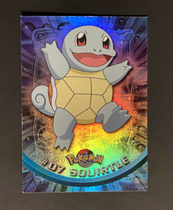 1999 Topps Pokemon Rainbow Foil #07 Squirtle Holo Blue Logo Series 1 TV 1st - Image 1