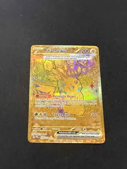 Pokemon TCG English Prismatic Evolutions Pikachu ex Hyper Rare Gold 179/131 - Image 1