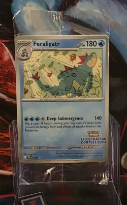 Pokemon Sealed Feraligatr Illustration Contest 2024 Promo 213 Pikachu Toxtricity - Image 1