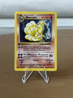 Pokemon Very Rare 1st Edition Shadowless Ninetales 12/102 Holo Rare Base Set - Image 1
