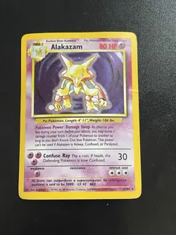 Pokemon TCG Alakazam Base Set 1/102 Holo 1999-2000 Wizards Base Set - Image 1