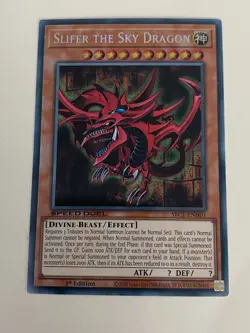 Yugioh - Slifer the Sky Dragon - Secret and Ultra Rare - Free Holo Card - Image 2