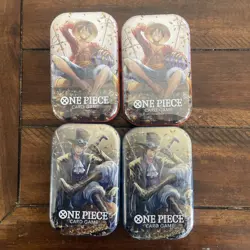 One Piece Mini-Tin Pack Set Vol.2 (in Hand Ship Today) x4 | TS-02 OP-13 Bandai - Image 1