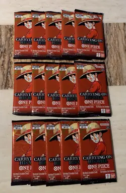 15X One Piece TCG OP13 Carrying On His Will English Sealed Dead Booster Packs - Image 1