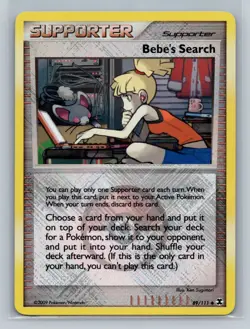 Pokemon Card - Bebe's Search 89/111 - Promo - Reverse Holo - Image 1