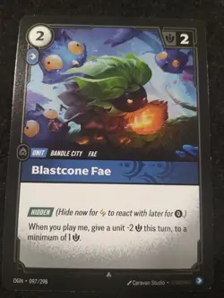 BLASTCONE FAE 097/298 RIFTBOUND LEAGUE OF LEGENDS RARE FOIL ENGLISH CARD - Image 1