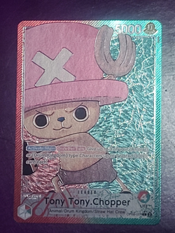 Tony Tony Chopper AA Leader OP08- One Piece, Small White Dot On Top Back Of Card - Image 1