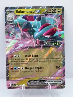 Pokemon Card Salamence EX 320-114/159 Journey Together Promo Double Rare - Image 1