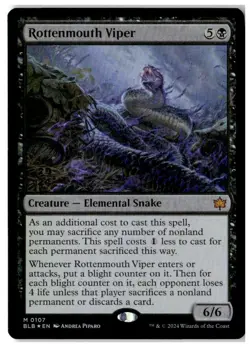 MTG Foil Rottenmouth Viper - Prerelease Cards Moderately Played English - Image 1