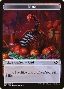 Food (018) / Construct Double-Sided FOIL Token x1 1x Modern Horizons 2 NM MTG - Image 1