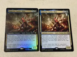 2 x mtg Superior Spider-Man, 1 is borderless foil, Spiderman, unplayed - Image 1