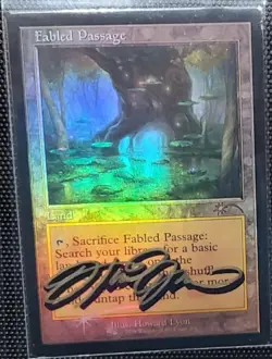 MTG FOIL RETRO FRAME FABLED PASSAGE SHADOW SIGNED BY ARTIST WPN PROMO - Image 1