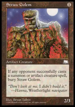 Magic the Gathering MTG Straw Golem (158) Weatherlight NM - Image 1