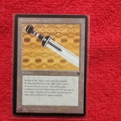 Magic: The Gathering Sword of the Ages Artifact Legends Rare 1994 Dan Frazier - Image 1
