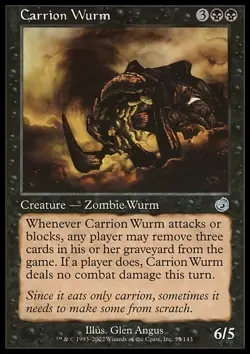 Magic the Gathering MTG Carrion Wurm (55) Torment NM - Image 1