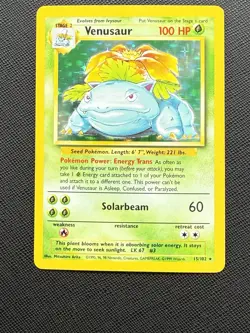 Pokemon TCG Venusaur Holo Rare Card 15/102 Base Set LP, SEE PICTURES!!! - Image 1