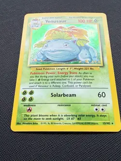 Pokemon TCG Venusaur Holo Rare Card 15/102 Base Set LP, SEE PICTURES!!! - Image 2