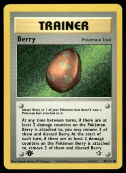 Pokemon Cards Berry 99/111 1ST EDITION Neo Genesis WOTC Common NM - Image 1