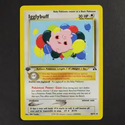 Igglybuff 40/75 Neo Discovery 1st Edition Pokemon TCG P-LP Great Condition - Image 1