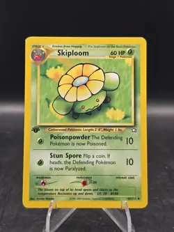 Pokemon TCG Skiploom 49/111 1st Edition Neo Genesis Uncommon LP - Image 1