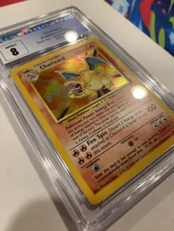 RARE Pokemon 1999 Base Set Charizard Holo Unlimited CGC 8 Near Mint! - Image 3