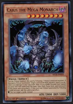 Yugioh Caius the Mega Monarch SECE-EN035 Ultra Rare 1st Ed - VLP - Image 1