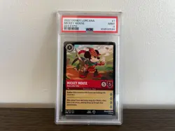 2022 DISNEY LORCANA PROMO D23 EXPO #1 MICKEY MOUSE - BRAVE LITTLE TAILOR PSA 9 - Image 1